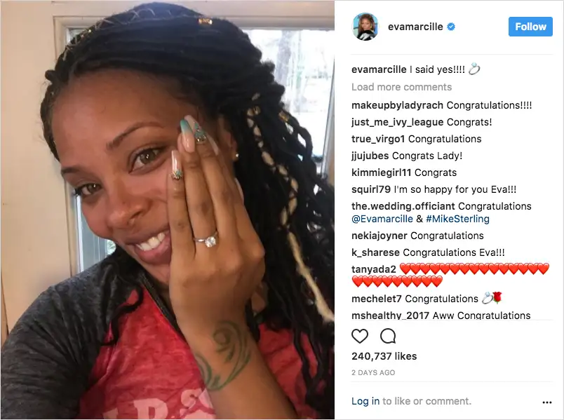 Eva marcille engagement ring discount